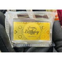 GOLD BAR 999 HAPPY BIRTHDAY - Weight: 0.5 g